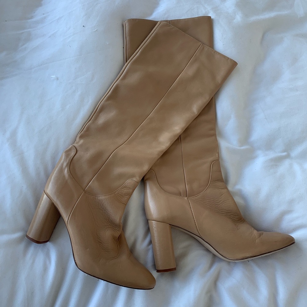 Zara Leather Knee High Boots